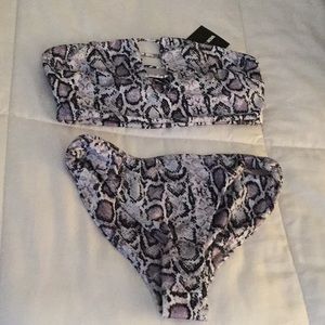 Snake print bikini (never worn, tags on)